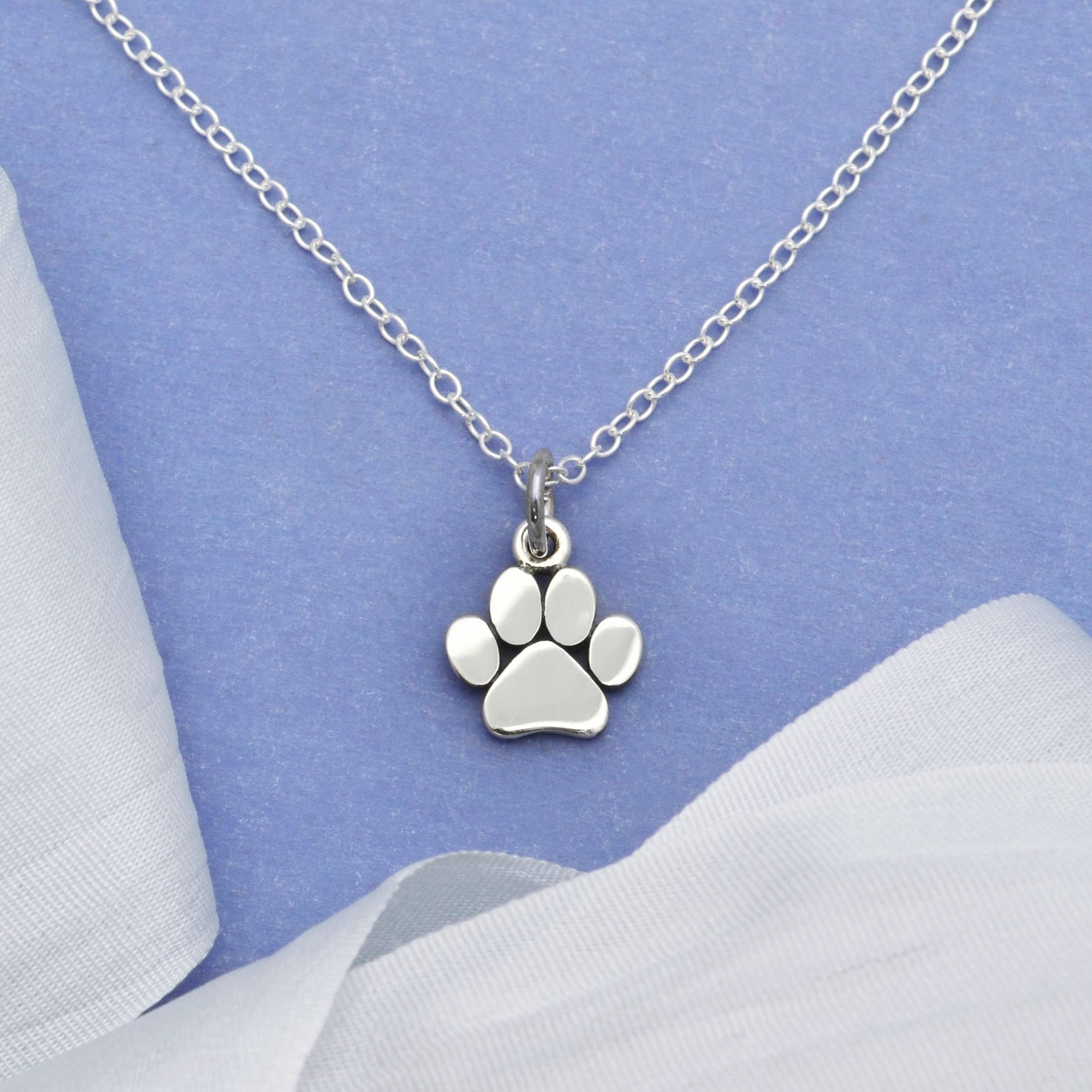 Love This Life Sterling Silver Paw Print Pendant Necklace Women s Size 18
